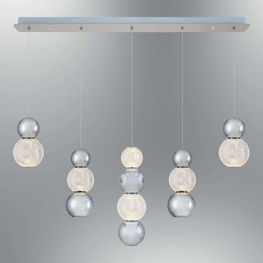 LED Pendellampe CREMONA LED/27W/230V 3000K mat krom