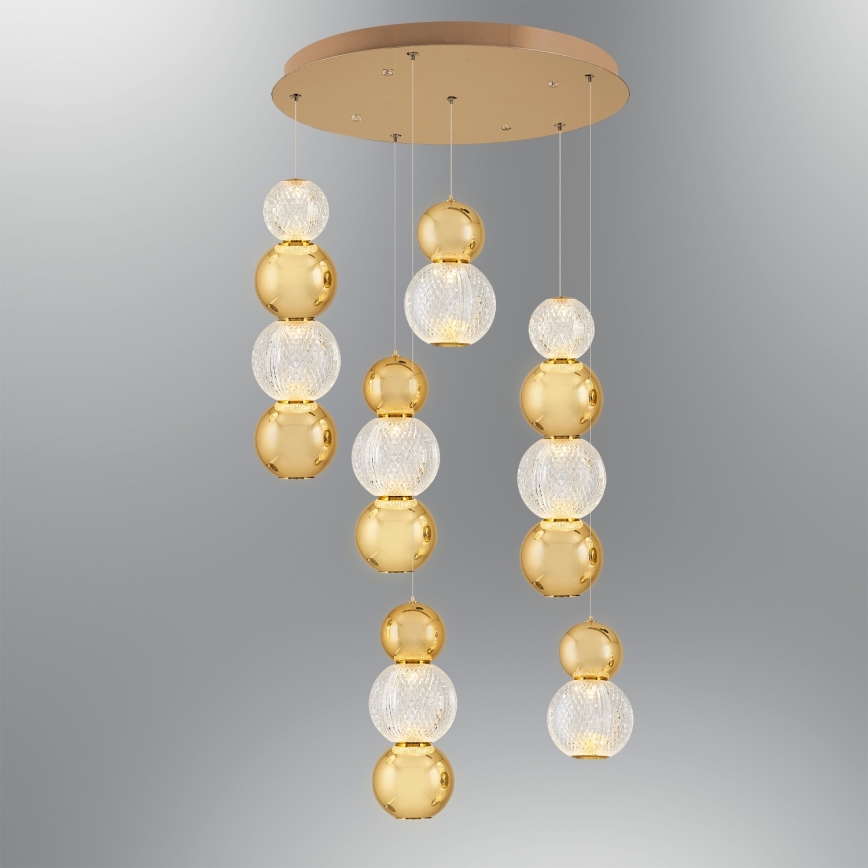 LED Pendellampe CREMONA LED/34W/230V 3000K guld