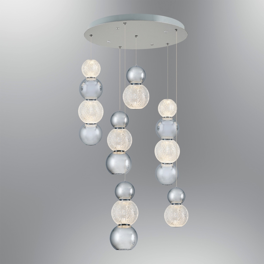 LED Pendellampe CREMONA LED/34W/230V 3000K mat krom