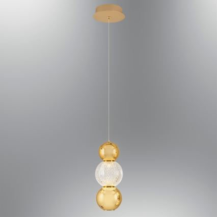 LED Pendellampe CREMONA LED/5W/230V 3000K guld