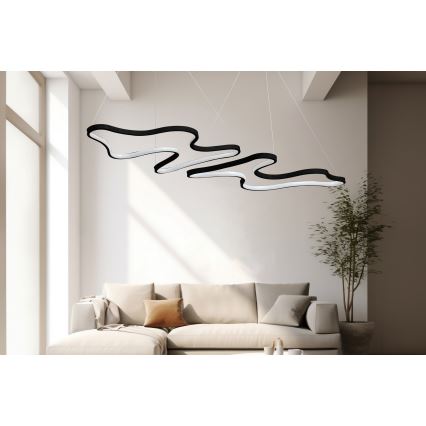 LED Pendellampe DUPLE ARTISAN LED/80W/230V 6500K sort