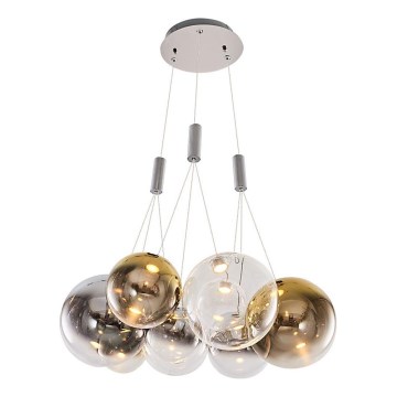 LED pendellampe ENNA 9xG9/5W/230V 3000K røg/guld