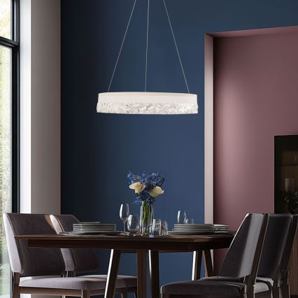 LED Pendellampe FROZI LED/32W/230V Ø 50 cm hvid