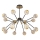 LED Pendellampe GELA 16xLED/5W/230V 3000K sort/guld