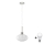 LED Pendellampe HARMA 1xE27/60W/230V diameter 25 cm mat krom/hvid