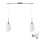 LED Pendellampe HARMA 2xE27/60W/230V mat krom/bianco