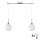 LED Pendellampe HARMA 2xE27/60W/230V mat krom/hvid