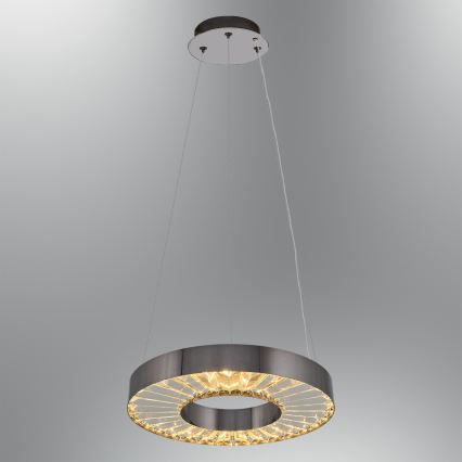 LED Pendellampe JESI LED/35W/230V 3000K diameter 40 cm sølv