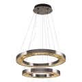 LED Pendlampe JESI LED/140W/230V 3000K diameter 100 cm sølv