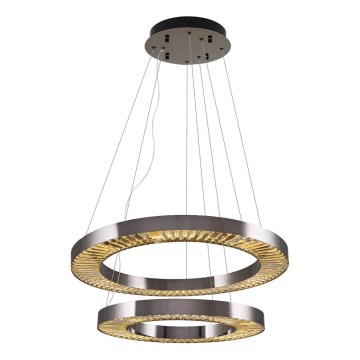 LED Pendlampe JESI LED/140W/230V 3000K diameter 100 cm sølv