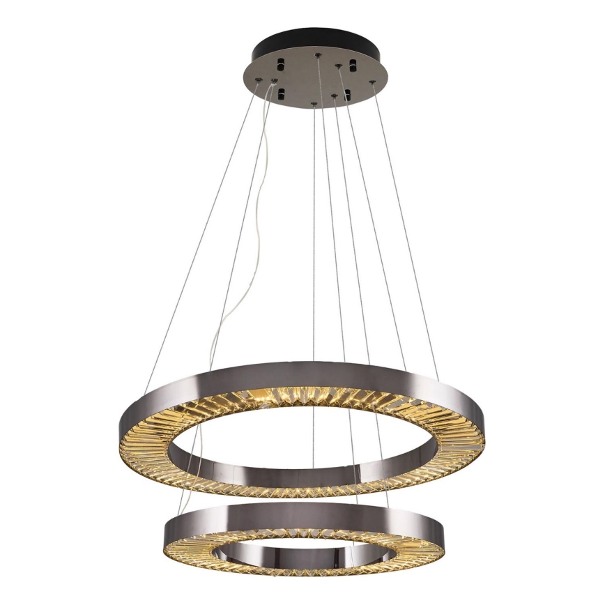 LED Pendlampe JESI LED/140W/230V 3000K diameter 100 cm sølv