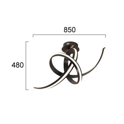 LED plafondlampe AREZIA LED/41W/230V sort
