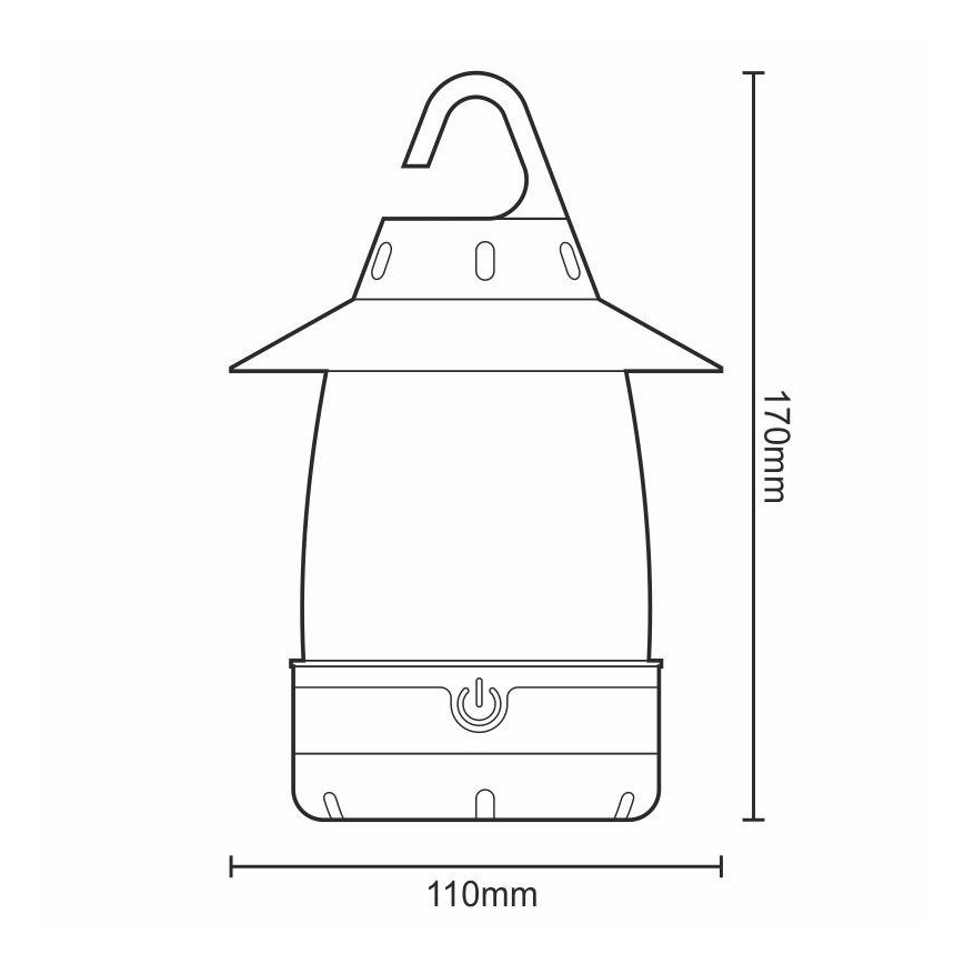 LED Portable lamp 3xLED/4xAA IPX4