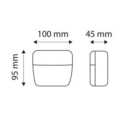 LED positionslys MAGNET LED/73W/12-24V IP67 rød/orange