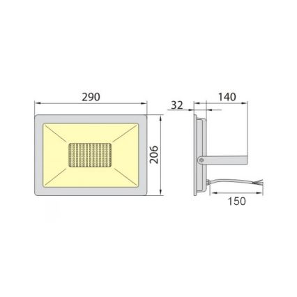 LED projektør ADVIVE PLUS LED/70W/230V IP65 6000K