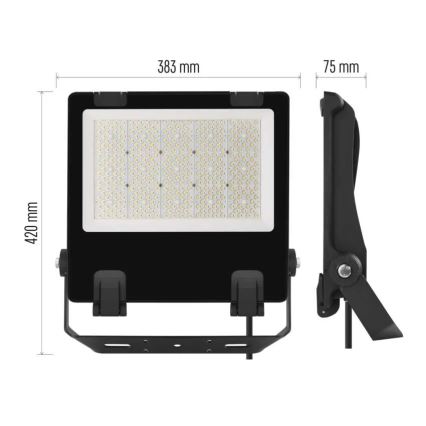LED projektør AVENO LED/200W/230V 4000K 32000 lm IP66 sort