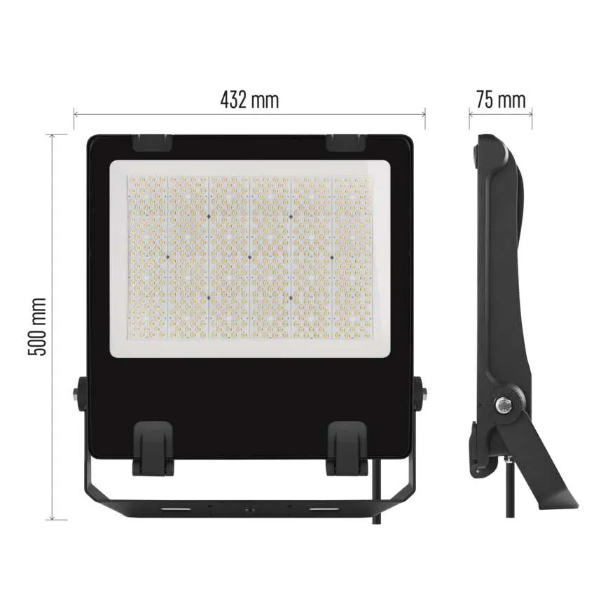 LED projektør AVENO LED/300W/230V 4000K 48000 lm IP66 sort