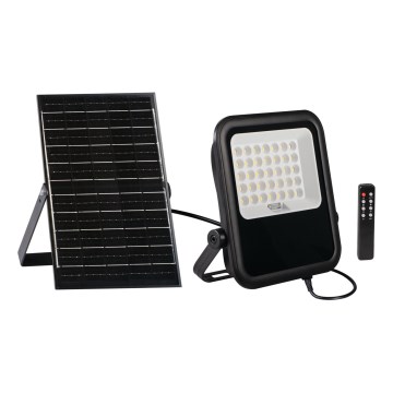 LED projektør dæmpbar med solpanel og dusk sensor LED/15W/15000 mAh 3,2V IP65 + fjernbetjening
