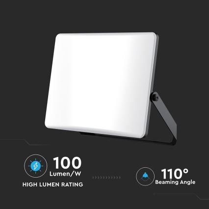 LED projektør LED/100W/230V 3000/4000/6500K IP65 sort