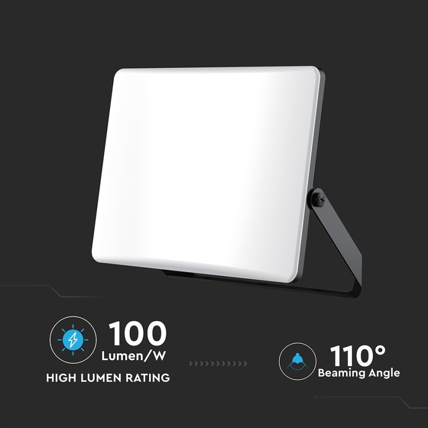 LED projektør LED/100W/230V 3000/4000/6500K IP65 sort