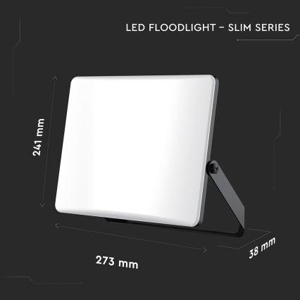 LED projektør LED/100W/230V 3000/4000/6500K IP65 sort
