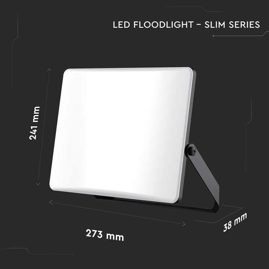 LED projektør LED/100W/230V 3000/4000/6500K IP65 sort