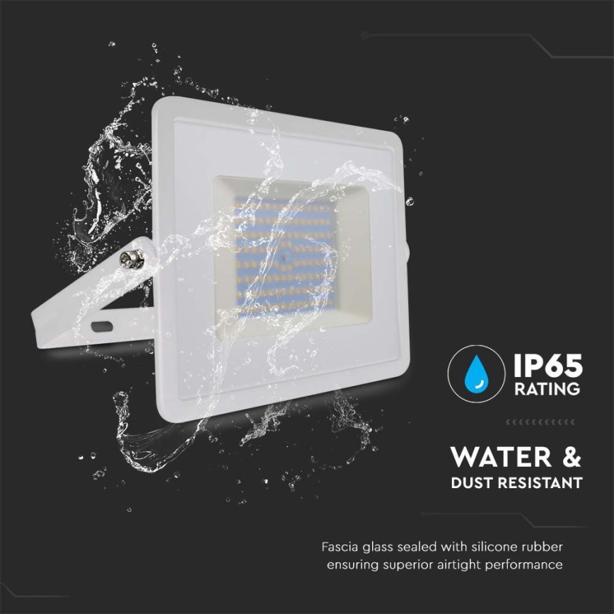 LED projektør LED/100W/230V 4000K IP65 hvid