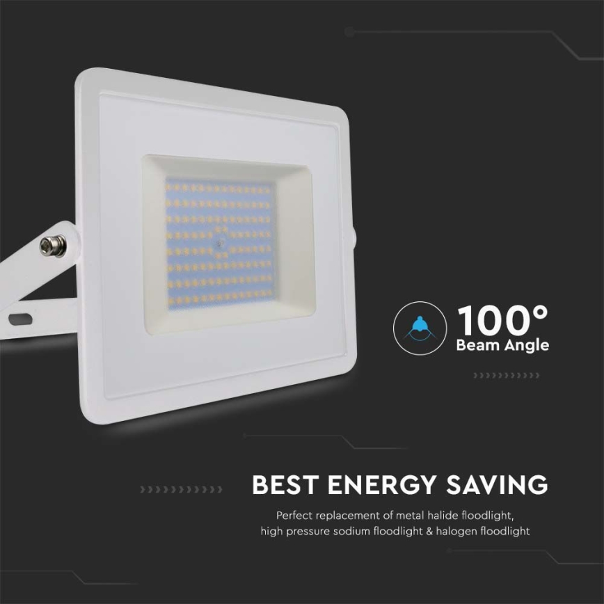 LED projektør LED/100W/230V 4000K IP65 hvid