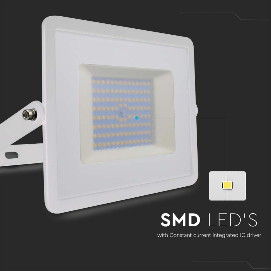 LED projektør LED/100W/230V 4000K IP65 hvid