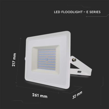 LED projektør LED/100W/230V 4000K IP65 hvid