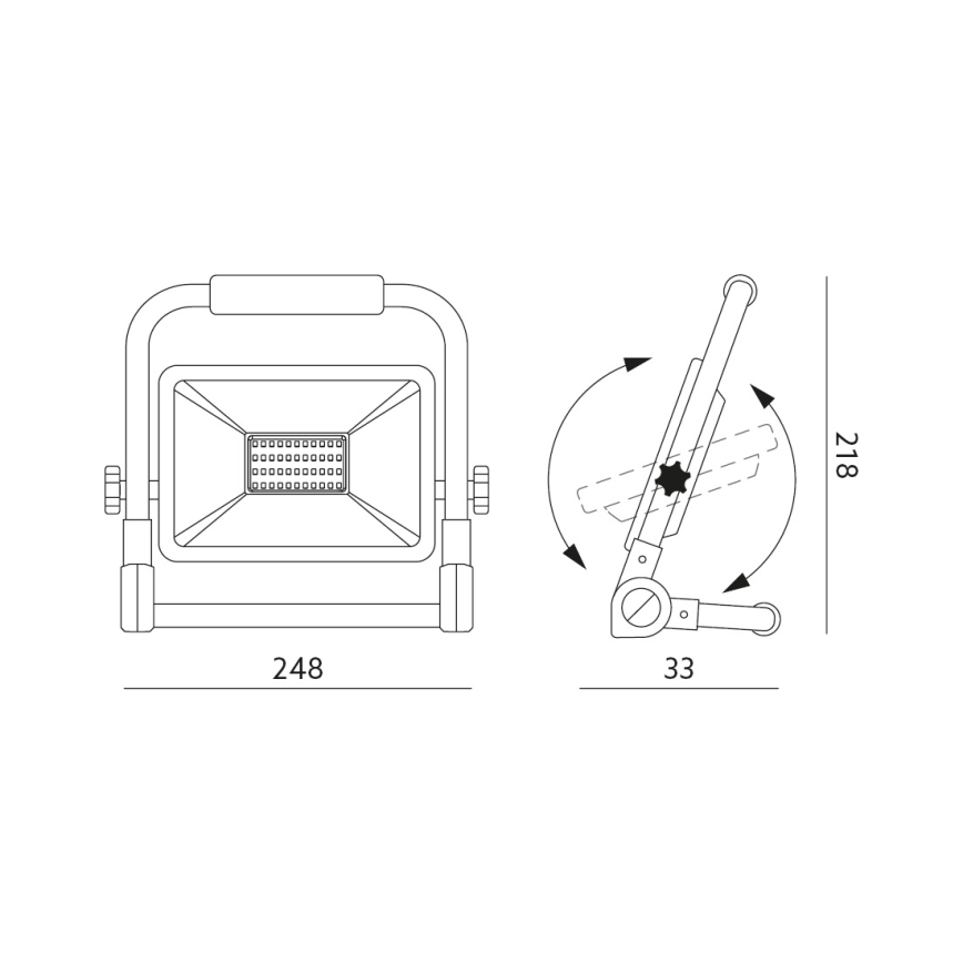 LED projektør LED/100W/230V 4000K IP65