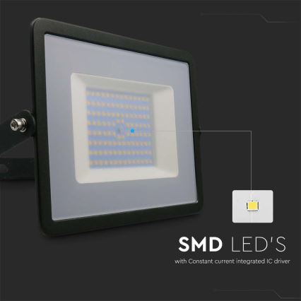 LED projektør LED/100W/230V 4000K IP65 sort