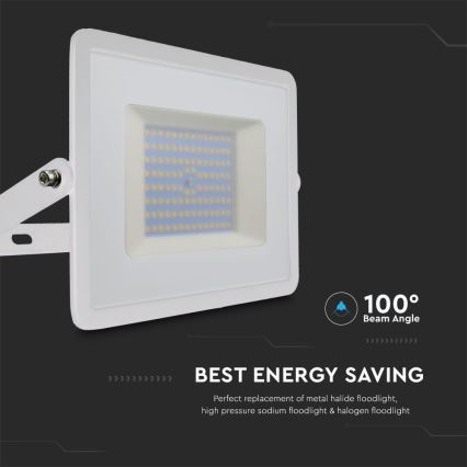 LED projektør LED/100W/230V 6500K IP65 hvid