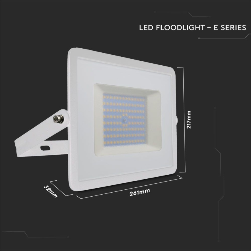 LED projektør LED/100W/230V 6500K IP65 hvid