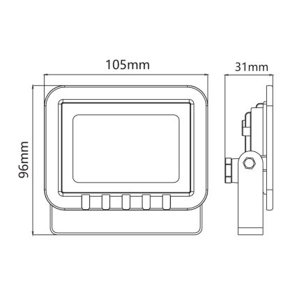 LED projektør LED/10W/230V 6500K IP65