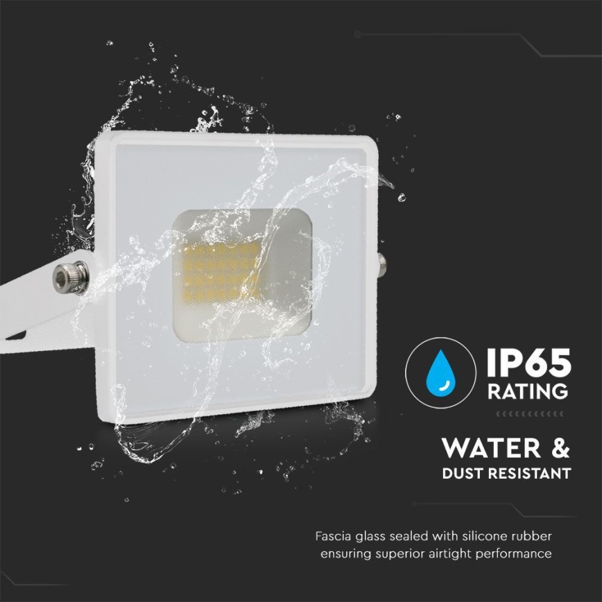 LED projektør LED/20W/230V 4000K IP65 hvid