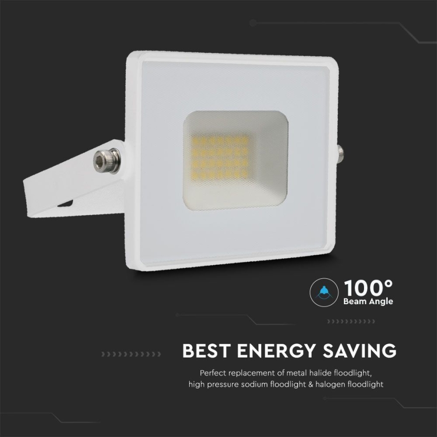 LED projektør LED/20W/230V 4000K IP65 hvid