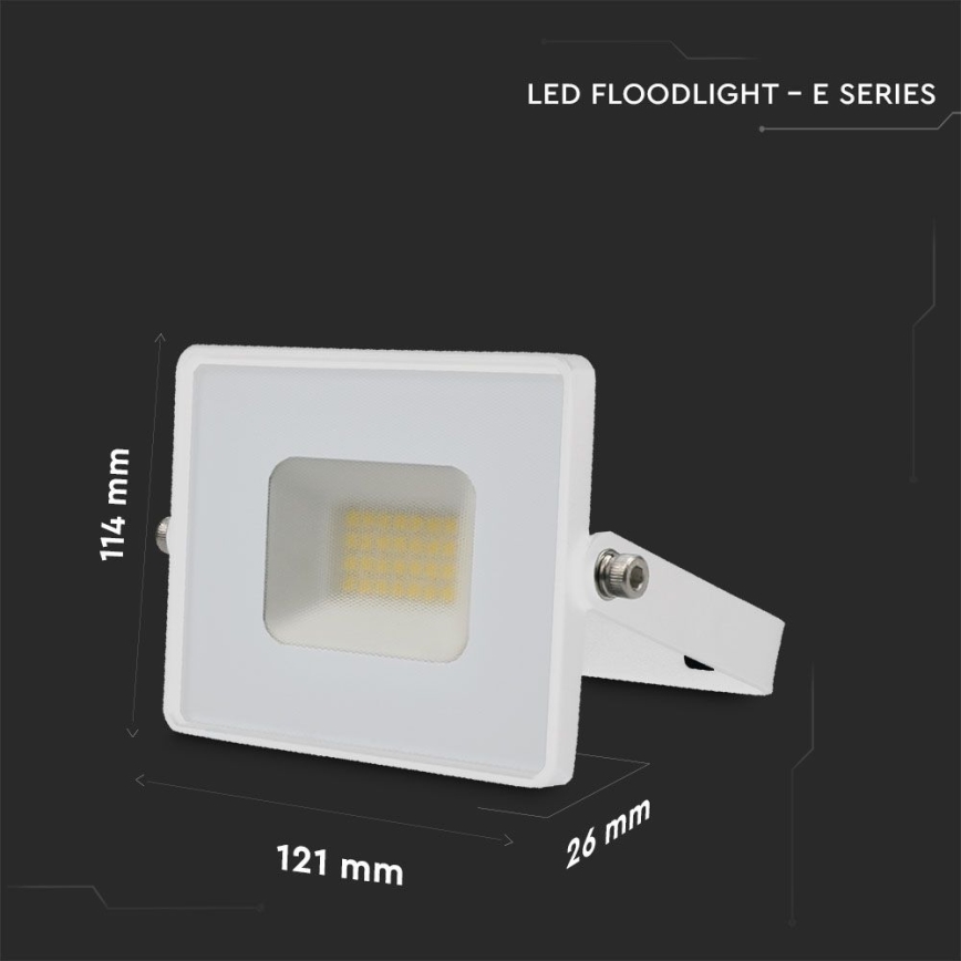 LED projektør LED/20W/230V 6500K IP65 hvid