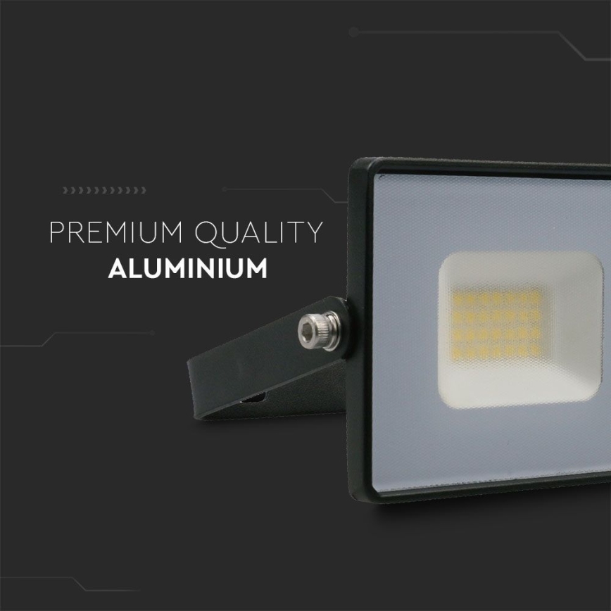 LED projektør LED/20W/230V 6500K IP65 sort