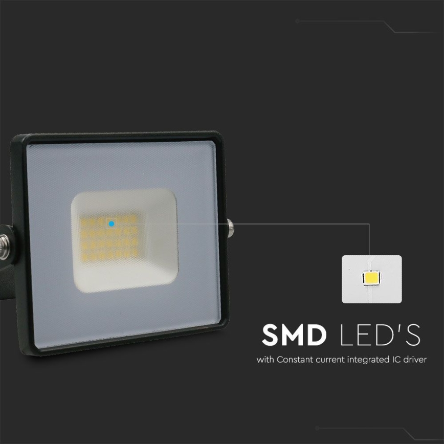 LED projektør LED/20W/230V 6500K IP65 sort
