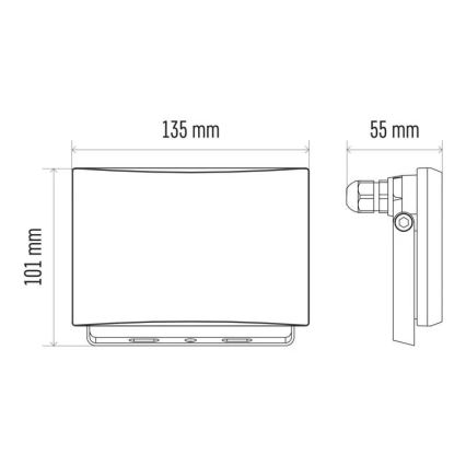 LED projektør LED/20W/230V IP65