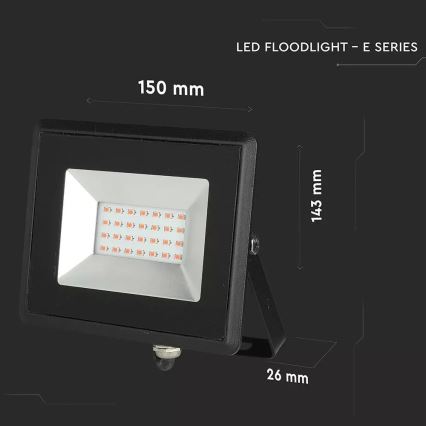 LED projektør LED/20W/230V IP65 pink lys
