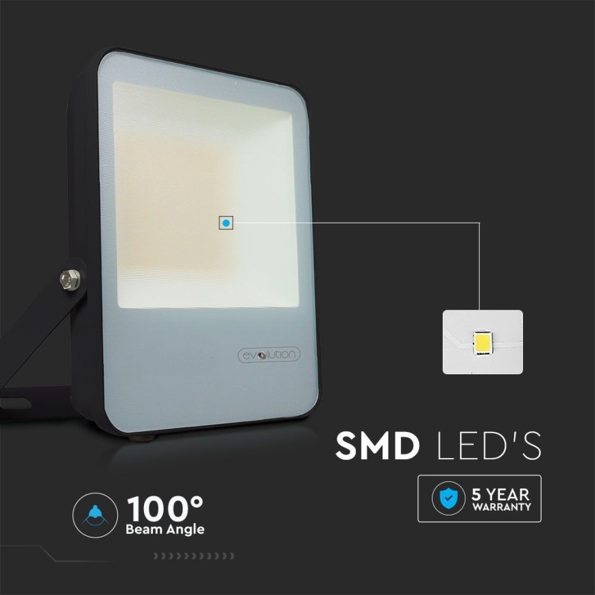 LED projektør LED/30W/230V 6400K IP65 sort