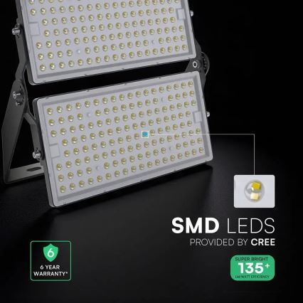LED-projektør LED/500W/230V 6500K IP65 grå