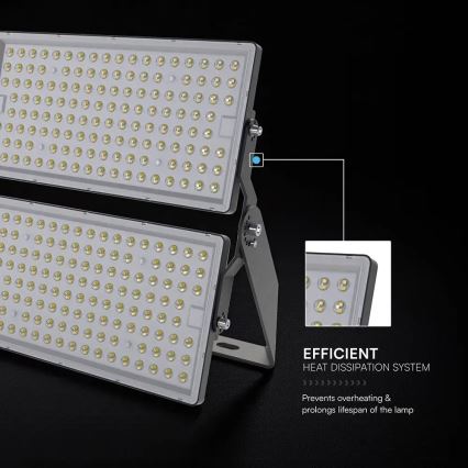 LED-projektør LED/500W/230V 6500K IP65 grå