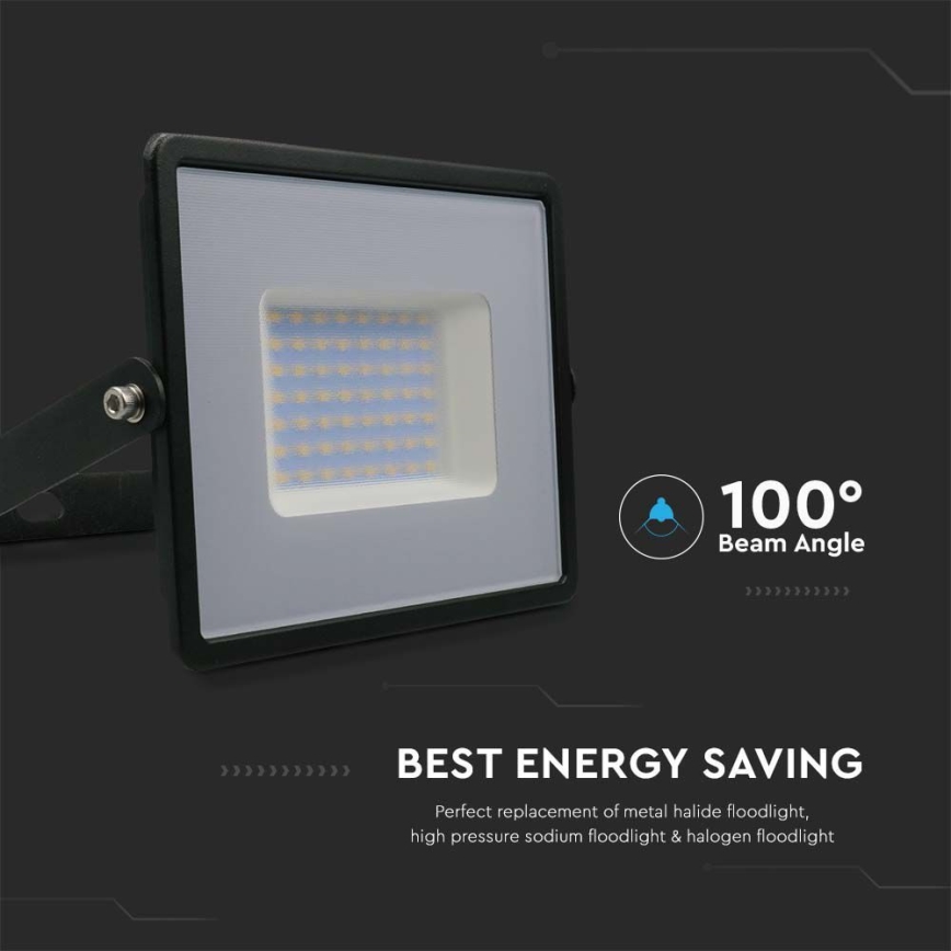 LED projektør LED/50W/230V 4000K IP65 sort