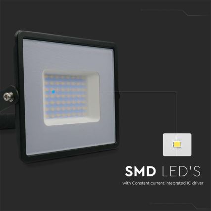 LED projektør LED/50W/230V 4000K IP65 sort