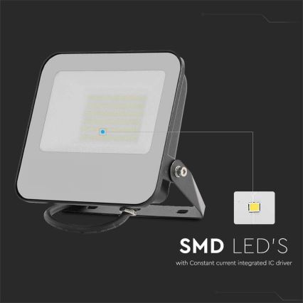 LED projektør LED/50W/230V 4000K IP65 sort