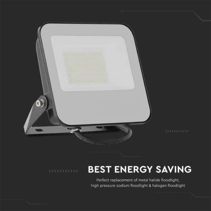 LED projektør LED/50W/230V 4000K IP65 sort