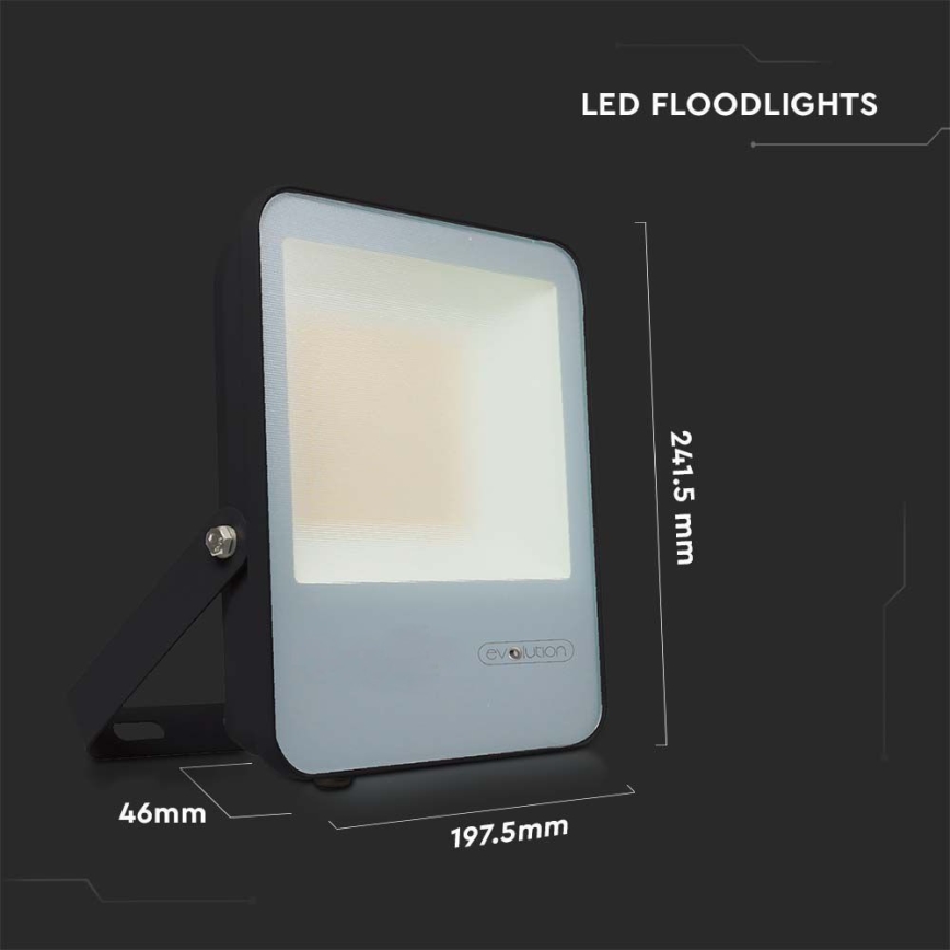 LED projektør LED/50W/230V 6400K IP65 sort